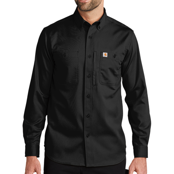 Carhartt Rugged Professional Series Long Sleeve Shirt, Black, Front view
