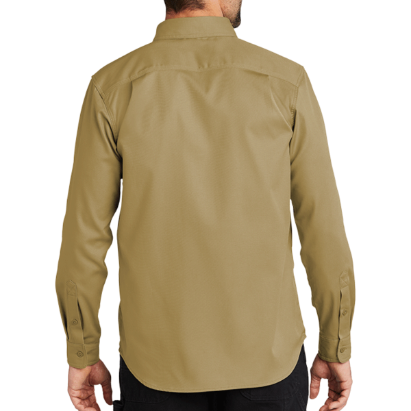 Carhartt Rugged Professional Series Long Sleeve Shirt, Dark Khaki, Back view