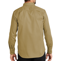 Carhartt Rugged Professional Series Long Sleeve Shirt, Dark Khaki, Back view