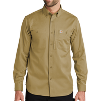 Carhartt Rugged Professional Series Long Sleeve Shirt, Dark Khaki, Front view