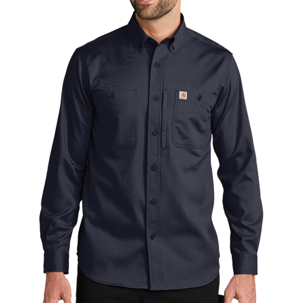 Carhartt Rugged Professional Series Long Sleeve Shirt, Navy, Front view