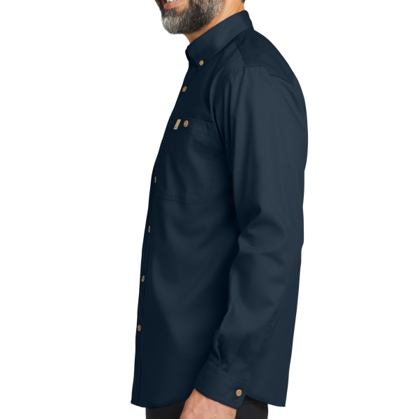 Carhartt Rugged Professional Series Long Sleeve Shirt, Navy, Left Sleeve view