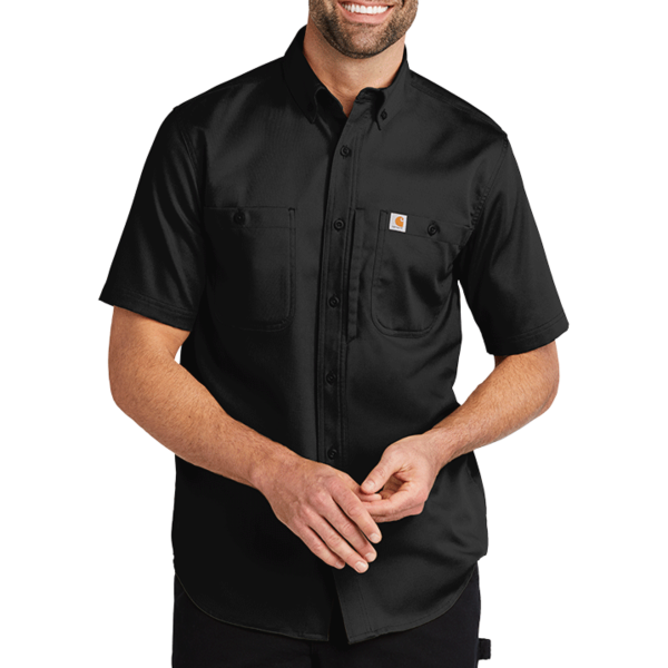 Carhartt Rugged Professional Series Short Sleeve Shirt, Black, Front view