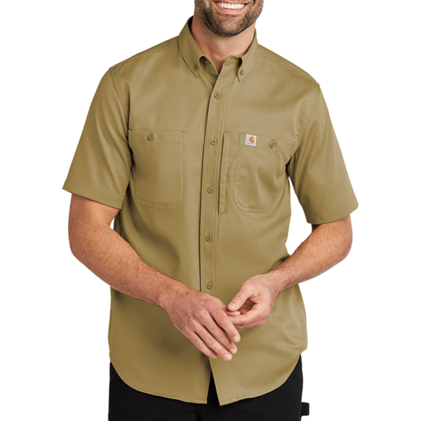 Carhartt Rugged Professional Series Short Sleeve Shirt, Dark Khaki, Front view