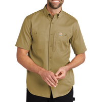 Carhartt Rugged Professional Series Short Sleeve Shirt, Dark Khaki, Front view