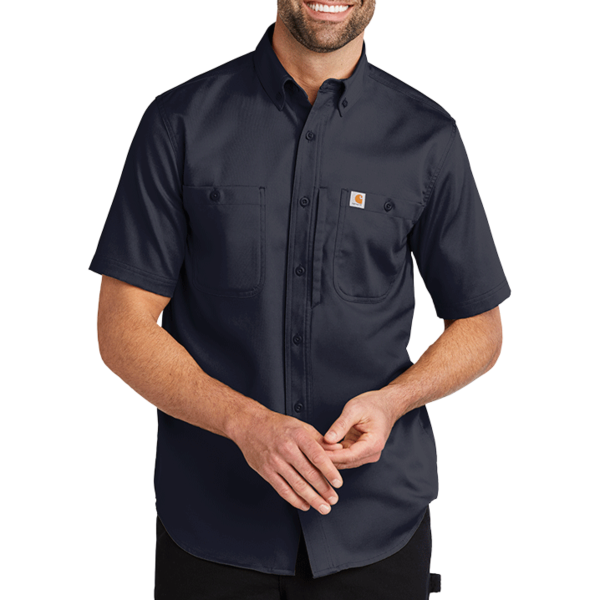 Carhartt Rugged Professional Series Short Sleeve Shirt, Navy, Front view