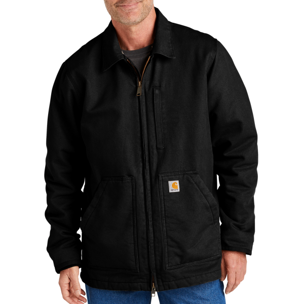 Carhartt Sherpa Lined Coat, Black, Front view