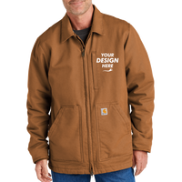 Carhartt Sherpa Lined Coat, Carhartt Brown, Front view, Mockup