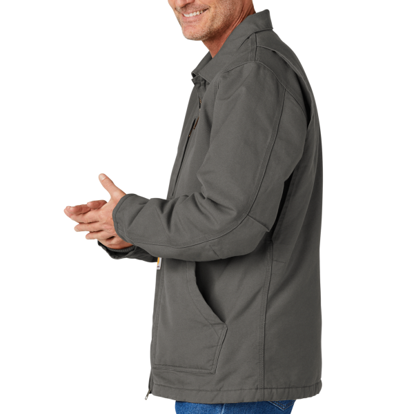 Carhartt Sherpa Lined Coat, Gravel, Left Sleeve view