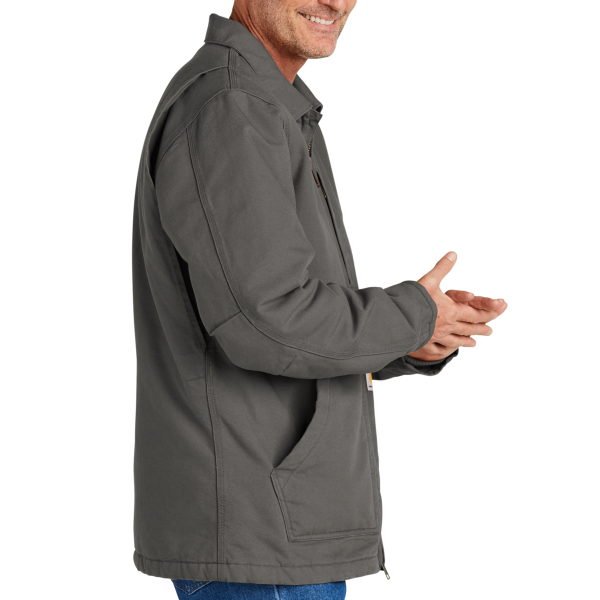 Carhartt Sherpa Lined Coat, Gravel, Right Sleeve view