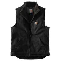 Carhartt Sherpa Lined Mock Neck Vest, Black, Front view