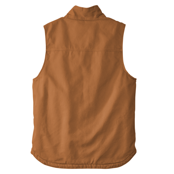 Carhartt Sherpa Lined Mock Neck Vest, Carhartt Brown, Back view
