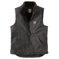 Carhartt Sherpa Lined Mock Neck Vest, Gravel, Front view