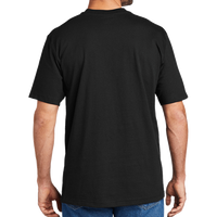 Carhartt Short Sleeve Henley T Shirt, Black, Back view