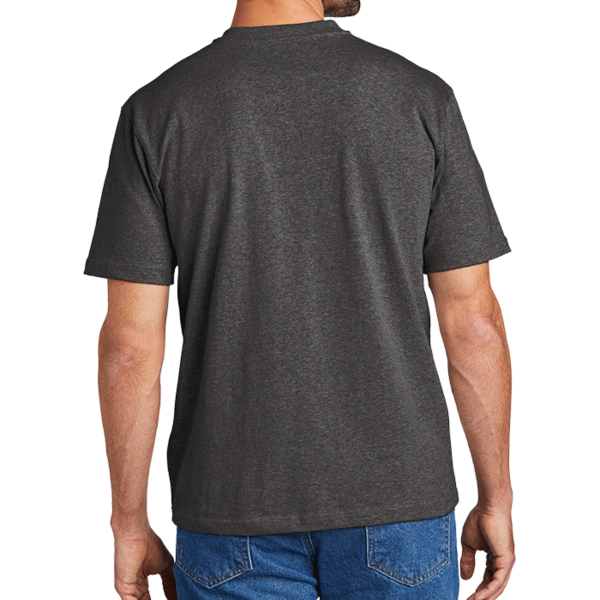Carhartt Short Sleeve Henley T Shirt, Carbon Heather, Back view