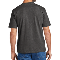 Carhartt Short Sleeve Henley T Shirt, Carbon Heather, Back view