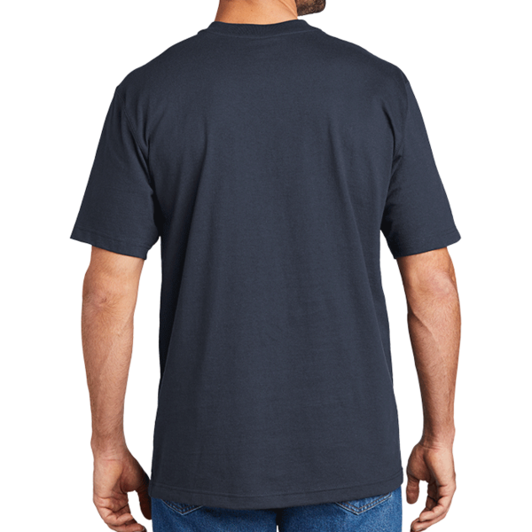 Carhartt Short Sleeve Henley T Shirt, Navy, Back view