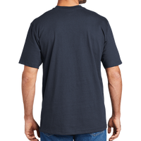 Carhartt Short Sleeve Henley T Shirt, Navy, Back view