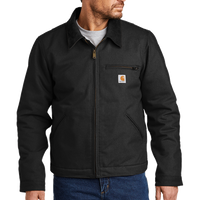 Carhartt Tall Duck Detroit Jacket, Black, Front view