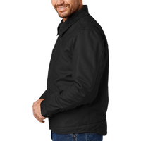 Carhartt Tall Duck Detroit Jacket, Black, Left Sleeve view