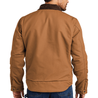 Carhartt Tall Duck Detroit Jacket, Carhartt Brown, Back view