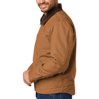 Carhartt Tall Duck Detroit Jacket, Carhartt Brown, Left Sleeve view