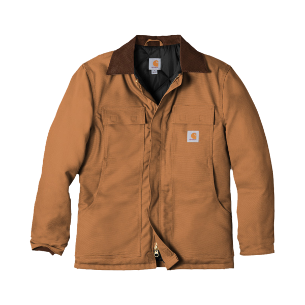 Carhartt Tall Duck Traditional Coat, Carhartt Brown, Front view