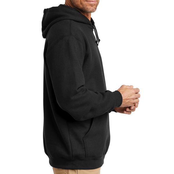 Carhartt Tall Midweight Hooded Sweatshirt, Black, Right Sleeve view