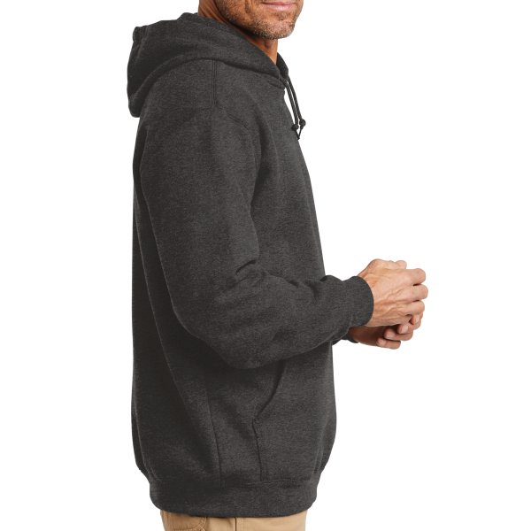 Carhartt Tall Midweight Hooded Sweatshirt, Carbon Heather, Right Sleeve view