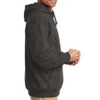 Carhartt Tall Midweight Hooded Sweatshirt, Carbon Heather, Right Sleeve view
