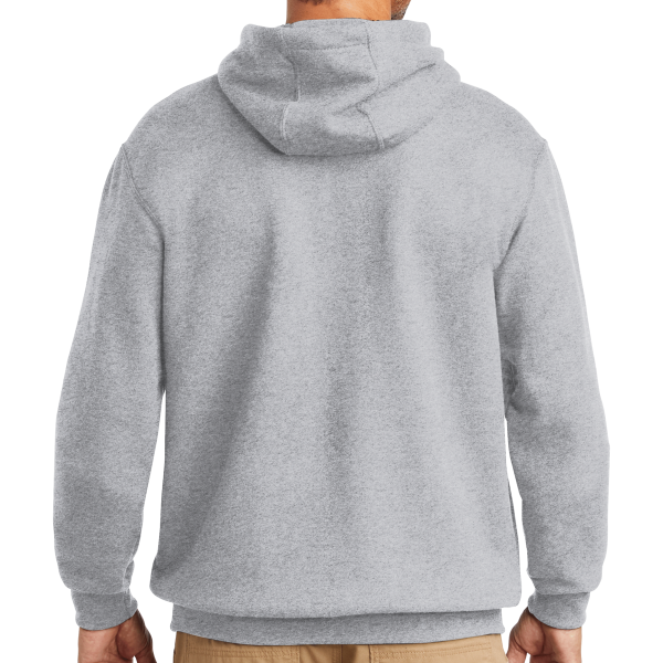 Carhartt Tall Midweight Hooded Sweatshirt, Heather Grey, Back view