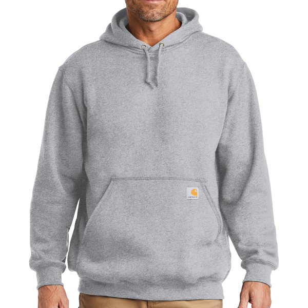Carhartt Tall Midweight Hooded Sweatshirt, Heather Grey, Front view