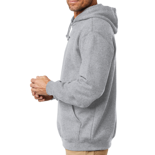 Carhartt Tall Midweight Hooded Sweatshirt, Heather Grey, Left Sleeve view