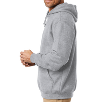 Carhartt Tall Midweight Hooded Sweatshirt, Heather Grey, Left Sleeve view