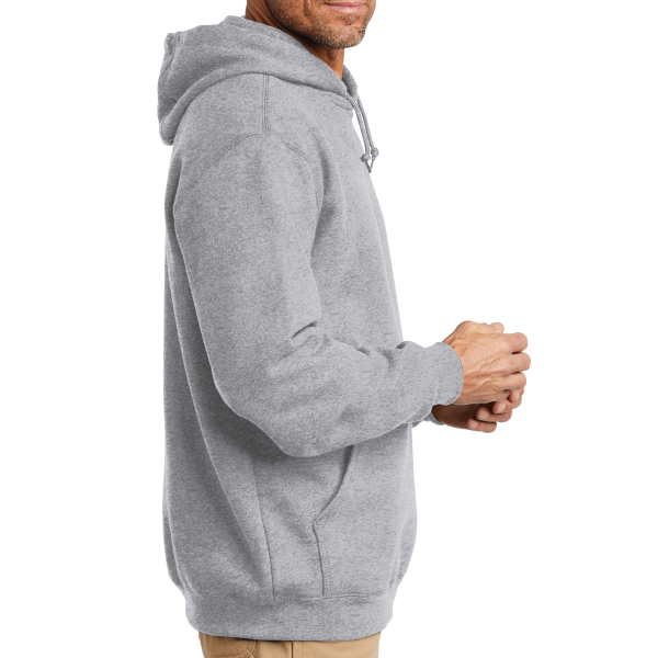 Carhartt Tall Midweight Hooded Sweatshirt, Heather Grey, Right Sleeve view