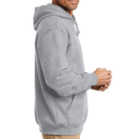 Carhartt Tall Midweight Hooded Sweatshirt, Heather Grey, Right Sleeve view