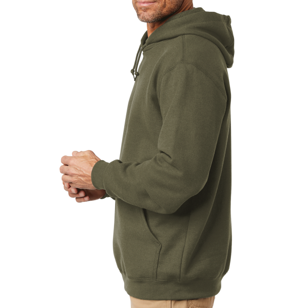 Carhartt Tall Midweight Hooded Sweatshirt, Moss, Left Sleeve view