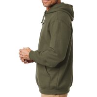 Carhartt Tall Midweight Hooded Sweatshirt, Moss, Left Sleeve view