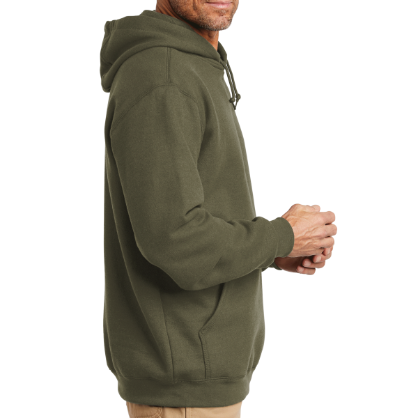 Carhartt Tall Midweight Hooded Sweatshirt, Moss, Right Sleeve view