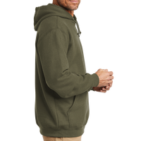 Carhartt Tall Midweight Hooded Sweatshirt, Moss, Right Sleeve view