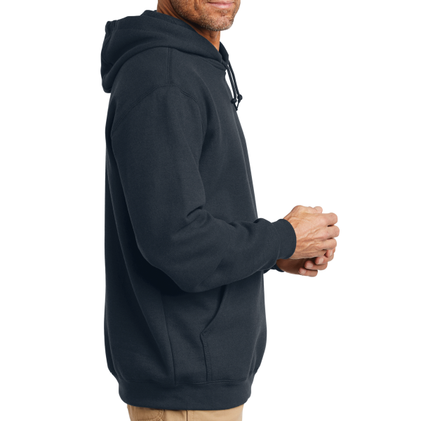 Carhartt Tall Midweight Hooded Sweatshirt, New Navy, Right Sleeve view