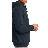 Carhartt Tall Midweight Hooded Sweatshirt, New Navy, Right Sleeve view