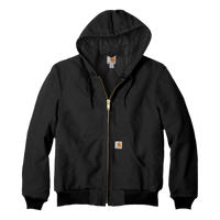 Carhartt Tall Quilted Flannel Lined Duck Active Jac, Black, Front view