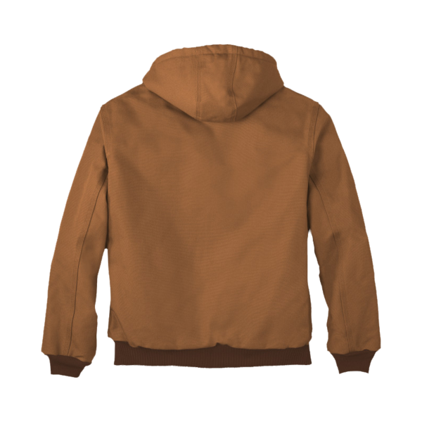 Carhartt Tall Quilted Flannel Lined Duck Active Jac, Carhartt Brown, Back view