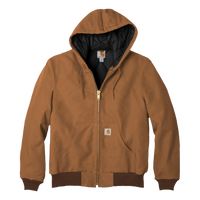 Carhartt Tall Quilted Flannel Lined Duck Active Jac, Carhartt Brown, Front view