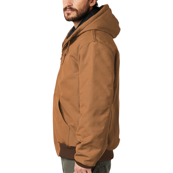Carhartt Tall Quilted Flannel Lined Duck Active Jac, Carhartt Brown, Right Sleeve view