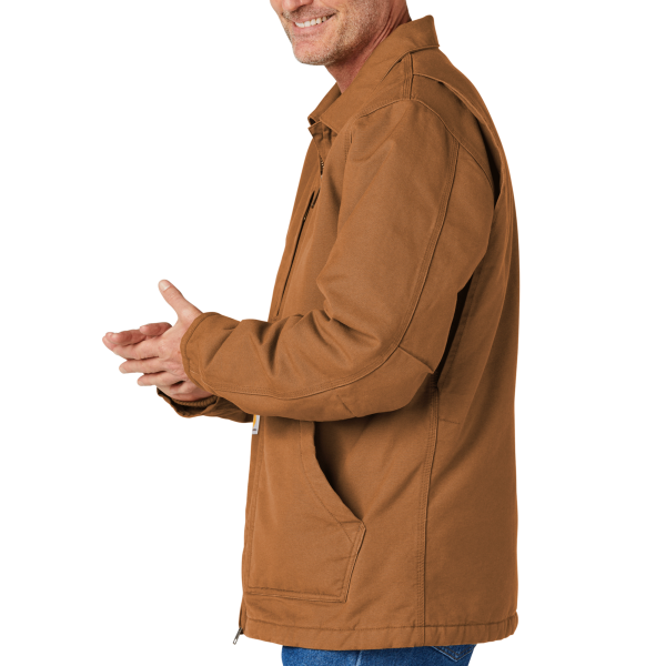 Carhartt Tall Sherpa Lined Coat, Carhartt Brown, Left Sleeve view