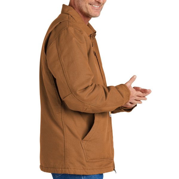 Carhartt Tall Sherpa Lined Coat, Carhartt Brown, Right Sleeve view
