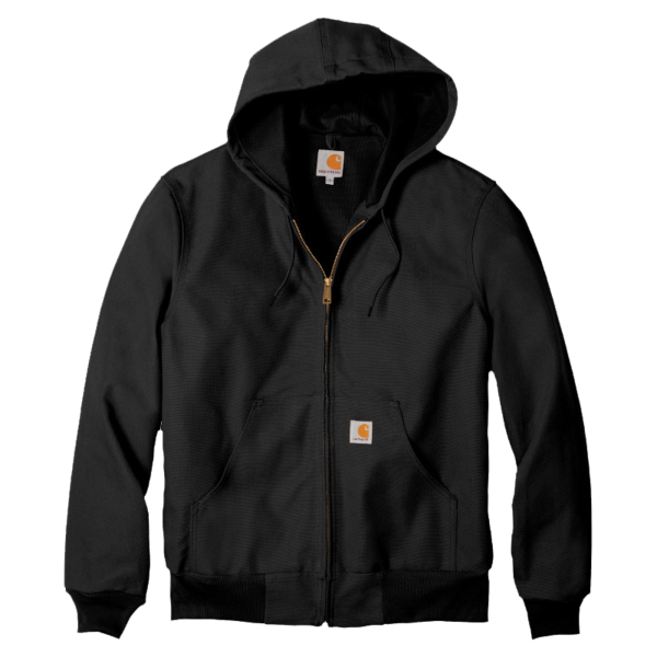 Carhartt Tall Thermal Lined Duck Active Jac, Black, Front view
