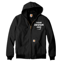 Carhartt Tall Thermal Lined Duck Active Jac, Black, Front view, Mockup